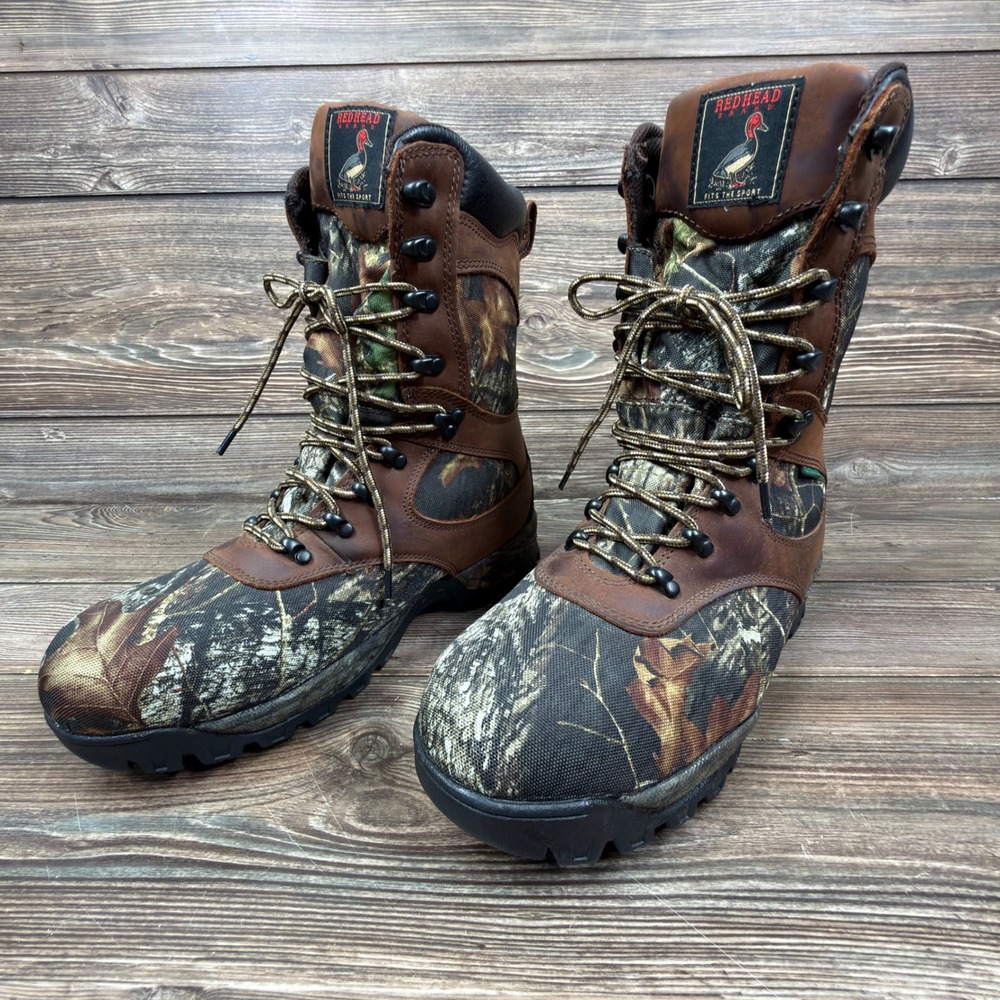 RedHead Mens 9.5W Expedition Hunting Boots Camo Bone-Dry Waterproof Insulated
